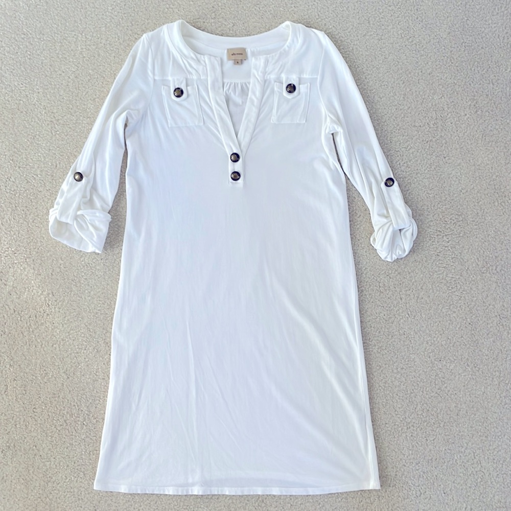 Ella Moss White Tunic Dress - size Small